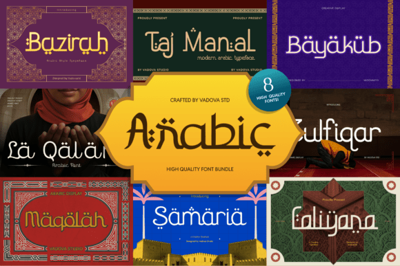 Arabic Bundle: Elegant Display Fonts for Editorial Design