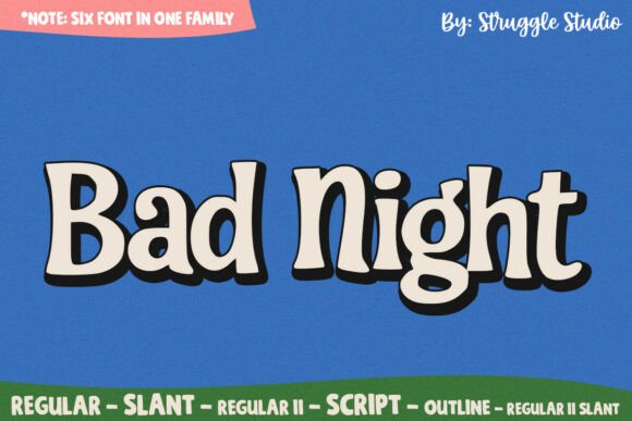 Bad Night: A Retro-Funky Display Font for Bold Brands