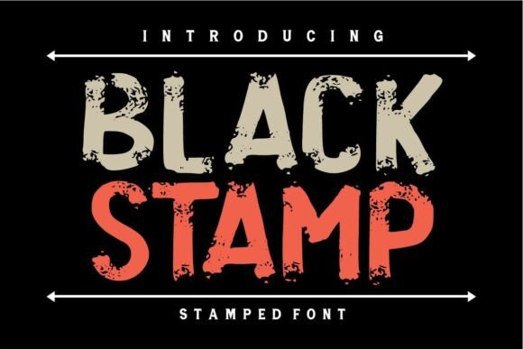 Black Stamp Font for Bold Vintage Branding