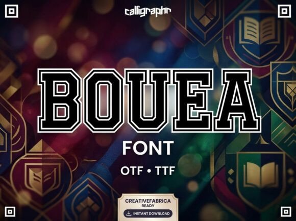 Bouea: A Powerful Collegiate Display Typeface
