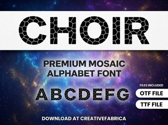 Choir Display Font for Crafters and Makers
