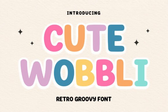 Cute Wobbli: The Playful Retro Display Font