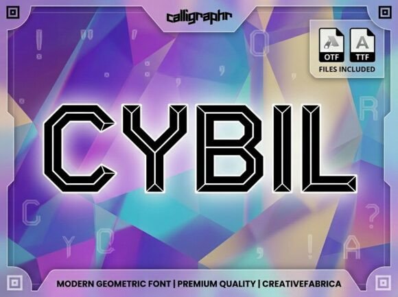 Cybil: A Modern Geometric Display Font for Bold Branding