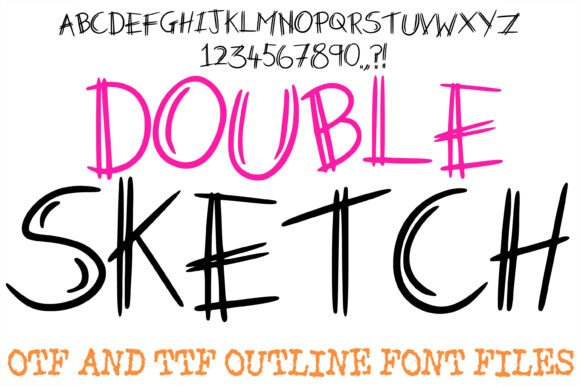 Double Sketch Font for Handmade Branding