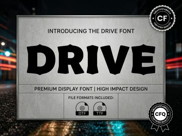 Drive Font Review: Industrial Impact for Modern Design