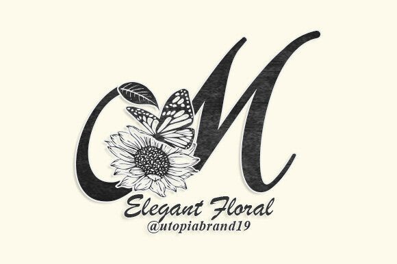 Elegant Floral Monogram Typeface for Branding