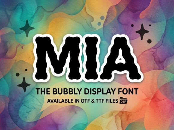 Mia Typeface: Playful Display Fonts for Branding