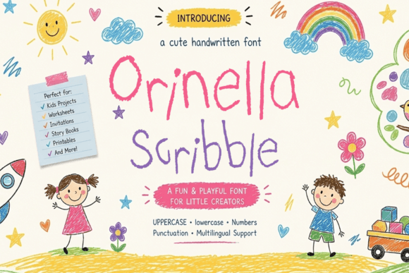 Orinella Scribble: A Playful Display Font for Modern Editorial Design