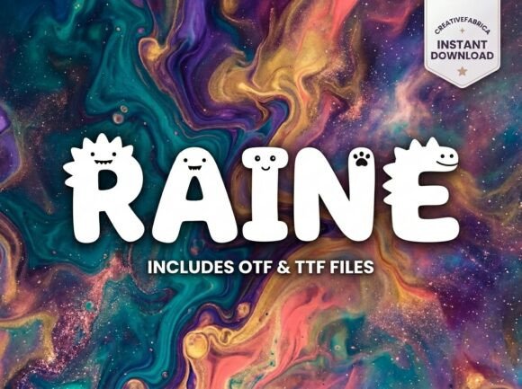 Raine Font Review: A Whimsical Display Typeface for Bold Branding