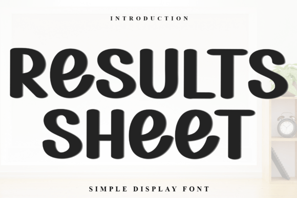 Results Sheet Typeface for Festive Branding