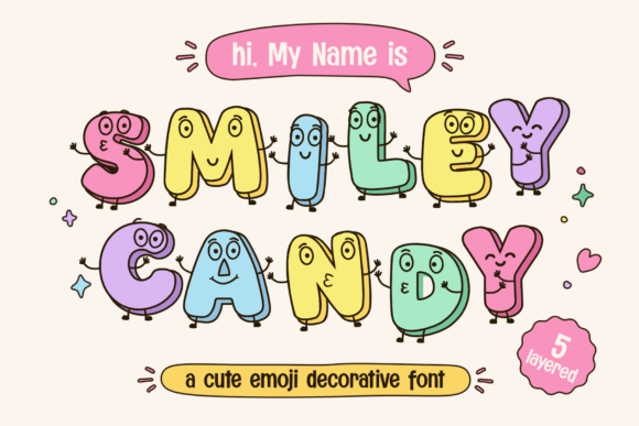 Smiley Candy Font for Joyful Craft Designs