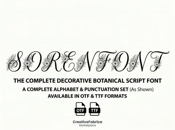 Soren: A Botanical Script Font for Makers