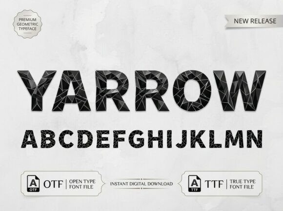 Yarrow: A Geometric Display Typeface for Modern Brands